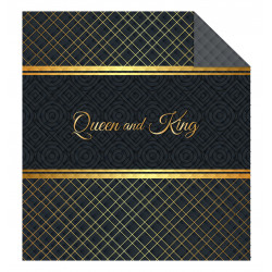 Narzuta Holland 170x210 king queen złoto-czarna K15
