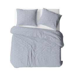 Pościel flanela 140x200 -2cz. biały czarny fioletowy 1807